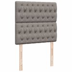 vidaXL Sommier à lattes de lit avec matelas Taupe 100x200 cm Tissu