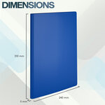 ACROPAQ Display Book - Classeur Premium Bleu au Format A4 avec 30 Pochettes  Design Extensible et Insertion en Couleur au Format A5