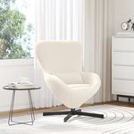 Fauteuil suspendu vidaXL en tissu velouté crème