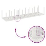 Ensemble salle à manger jardin 17 pièces avec coussins blanc poly rotin