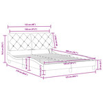 vidaXL Cadre de lit avec LED sans matelas gris clair 120x200cm velours