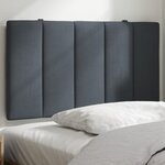 vidaXL Coussin de tête de lit gris foncé 80 cm velours