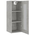 vidaXL Armoire murale suspendue Gris béton 34 5x34x90 cm