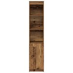 vidaXL Buffet haut 37 5x35x180 cm vieux bois bois d'ingénierie
