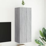 vidaXL Meuble TV mural sonoma gris 40 5x30x102 cm bois d'ingénierie