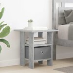 vidaXL Table de chevet avec tiroir 2 Pièces Gris béton 41 x 40 x 45 cm