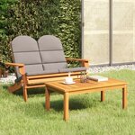 vidaXL Ensemble de salon de jardin Adirondack 2 Pièces bois acacia solide