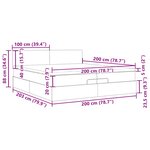 VidaXL Cadre de lit ottoman avec matelas taupe 200x200 cm tissu