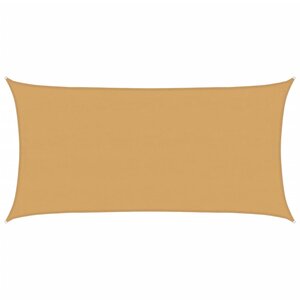 vidaXL Voile d'ombrage 160 g/m² rectangulaire sable 4x7 m PEHD