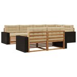 vidaXL Ensemble de canapés d'extérieur 7 pc Naturel et Beige