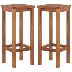 vidaXL Tabourets de bar lot de 2 bois d'acacia massif