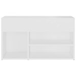 vidaXL Banc à chaussures Blanc 80x30x45 cm Bois d’ingénierie