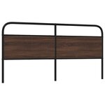 vidaXL Tête de lit chêne marron 180 cm acier et bois d'ingénierie