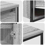 vidaXL Ensemble de mobilier de salle de bain 2 Pièces Gris sonoma et Noir