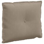 vidaXL Coussin de Dos Taupe 60 x 50 cm Tissu en microfibre