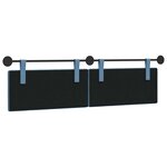 vidaXL Tête de lit suspendue Bleu Tissu en velours côtelé