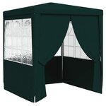 vidaXL Tente de réception avec parois latérales 2x2 m Vert 90 g/m²