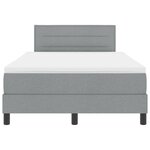 vidaXL Lit de Box Spring avec Matelas Gris Clair 120x190 cm Tissu