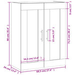 vidaXL Armoire murale chêne sonoma 69 5x34x90 cm bois d'ingénierie
