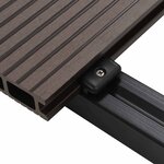 vidaXL Planche de terrasse 56 Pièces Marron foncé WPC