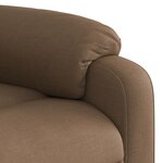 vidaXL Fauteuil inclinable de massage électrique Marron Tissu
