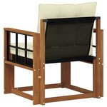 vidaXL Canapé d’extérieur Bois d'Acacia Massif Naturel et Crème
