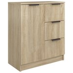 vidaXL Buffets 2 Pièces Chêne sonoma 60x30x70 cm Bois d'ingénierie