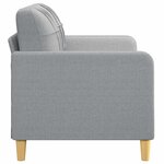vidaXL Canapé à 2 places Gris clair 140 cm Tissu