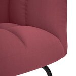 vidaXL Chaise à bascule avec repose-pied Rouge bordeaux Tissu