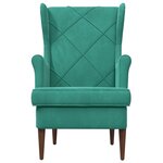 vidaXL Fauteuil Turquoise Velours