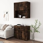 vidaXL Buffet haut Chêne fumé Bois d'ingénierie