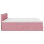 VidaXL Cadre de lit ottoman avec matelas rose 160x200 cm velours