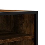 vidaXL Banc à chaussures chêne fumé bois d'ingénierie et métal