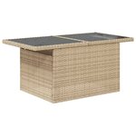 vidaXL Salon de jardin avec coussins 8 Pièces beige résine tressée