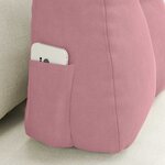 vidaXL Coussin de Dos Rose 60 x 24 x 50 cm Velours