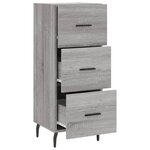 vidaXL Buffet Sonoma gris 34 5x34x90 cm Bois d'ingénierie