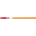 Stylo bille ORANGE Pointe Fine 0 7mm Encre Rouge x 20 BIC