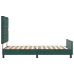 vidaXL Cadre de lit Vert Foncé 100x200 cm Velours