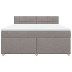 vidaXL Sommier à lattes de lit avec matelas Taupe 180x200 cm Tissu