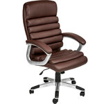 Fauteuil chaise siège de direction rembourrage ondulé marron 08_0000373