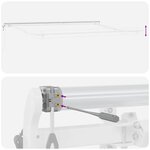 vidaXL Auvent rétractable automatique anthracite et blanc 500x300 cm