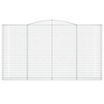 vidaXL Paniers à gabions arqués 5 Pièces 400x30x220/240 cm Fer galvanisé