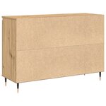 Buffet vidaXL avec portes et tiroirs Chêne Artisan 101 5x35x70 cm