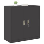 vidaXL Armoire de rangement Noir 90 x 40 x 90 cm Acier