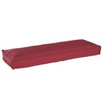vidaXL Set de coussins de palette 2 Pièces Rouge bordeaux 120 x 40 x 8 cm