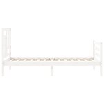 vidaXL Cadre de lit sans matelas blanc 90x200 cm bois massif