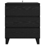 vidaXL Buffet avec tiroir Chêne noir 60 x 35 x 70 cm Bois d'ingénierie