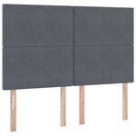 vidaXL Lit avec rangement et matelas Gris foncé 140 x 200 cm Velours