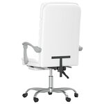 Fauteuil de massage inclinable de bureau informatique étude similicuir blanc 02_0025399