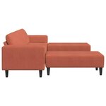 vidaXL Sofa en tissu Rouge orange 208 cm Tissu en velours côtelé